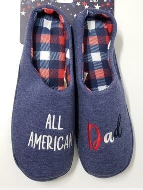 Family Slippers ALL AMERICAN DAD Mule Slip-on Lounge Slippers XL 13 NWT